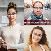 5 pcs Blue Light Blocking Reading Glasses Women Colorful Printed Oval Wide Frame